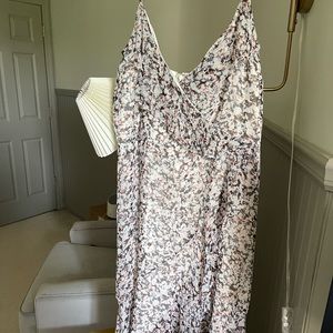 Express Flutter Floral Blue Maxi Dress